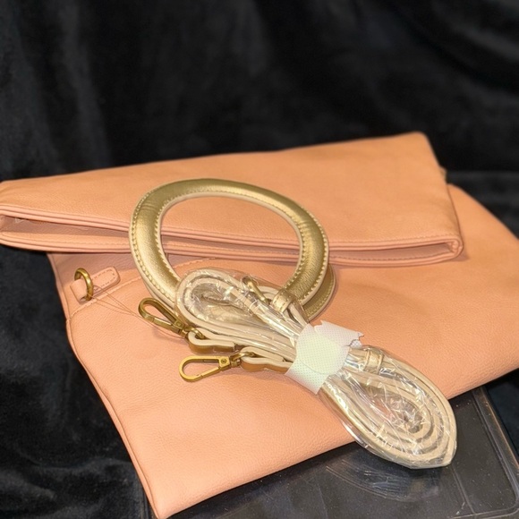 Anthropologie Coral Clutch with Gold Ring - Picture 9 of 12